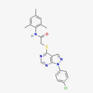 2-((1-(4-chlorophenyl)-1H-pyrazolo[3,4-d]pyrimidin-4-yl)thio)-N-mesitylacetamide