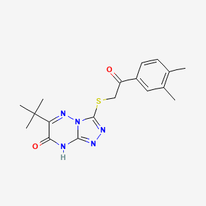 6-tert-butyl-3-{[2-(3,4-dimethylphenyl)-2-oxoethyl]sulfanyl}[1,2,4]triazolo[4,3-b][1,2,4]triazin-7(8H)-one