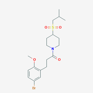 3-(5-Bromo-2-methoxyphenyl)-1-(4-(isobutylsulfonyl)piperidin-1-yl)propan-1-one