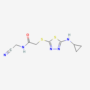 N-(cyanomethyl)-2-{[5-(cyclopropylamino)-1,3,4-thiadiazol-2-yl]sulfanyl}acetamide