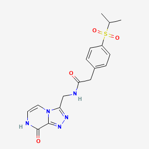 N-((8-hydroxy-[1,2,4]triazolo[4,3-a]pyrazin-3-yl)methyl)-2-(4-(isopropylsulfonyl)phenyl)acetamide