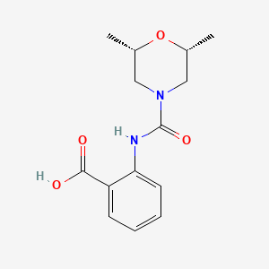 2-[[(2S,6R)-2,6-Dimethylmorpholine-4-carbonyl]amino]benzoic acid
