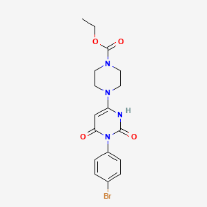 molecular formula C17H19BrN4O4 B2813537 Ethyl 4-(1-(4-bromophenyl)-2,6-dioxo-1,2,3,6-tetrahydropyrimidin-4-yl)piperazine-1-carboxylate CAS No. 847398-84-9