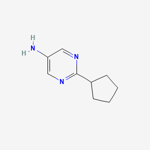 molecular formula C9H13N3 B2813549 2-Cyclopentylpyrimidin-5-amine CAS No. 1178158-55-8
