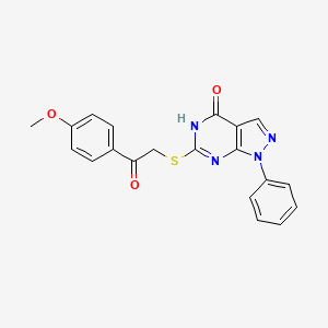 6-{[2-(4-methoxyphenyl)-2-oxoethyl]sulfanyl}-1-phenyl-1,5-dihydro-4H-pyrazolo[3,4-d]pyrimidin-4-one