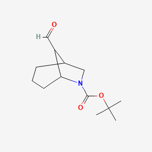 molecular formula C13H21NO3 B2813553 Tert-butyl 8-formyl-6-azabicyclo[3.2.1]octane-6-carboxylate CAS No. 2089255-05-8