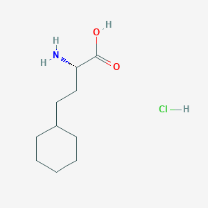 molecular formula C10H20ClNO2 B2813554 (2S)-2-Amino-4-cyclohexylbutanoic acid;hydrochloride CAS No. 107202-31-3