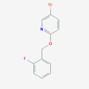 molecular formula C12H9BrFNO B2813560 5-溴-2-(2-氟苄氧基)吡啶 CAS No. 1410775-95-9