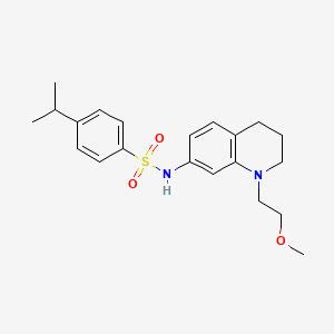 molecular formula C21H28N2O3S B2813569 4-异丙基-N-(1-(2-甲氧基乙基)-1,2,3,4-四氢喹啉-7-基)苯磺酰胺 CAS No. 1171408-76-6