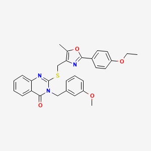2-(((2-(4-ethoxyphenyl)-5-methyloxazol-4-yl)methyl)thio)-3-(3-methoxybenzyl)quinazolin-4(3H)-one
