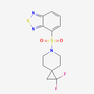 molecular formula C13H13F2N3O2S2 B2813632 4-((1,1-Difluoro-6-azaspiro[2.5]octan-6-yl)sulfonyl)benzo[c][1,2,5]thiadiazole CAS No. 2097862-24-1