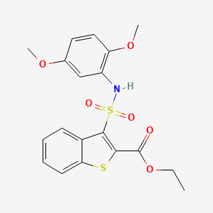 molecular formula C19H19NO6S2 B2813633 Ethyl 3-[(2,5-dimethoxyphenyl)sulfamoyl]-1-benzothiophene-2-carboxylate CAS No. 941892-95-1