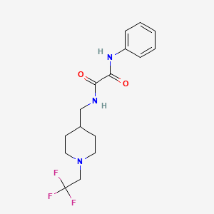 molecular formula C16H20F3N3O2 B2813637 N'-phenyl-N-{[1-(2,2,2-trifluoroethyl)piperidin-4-yl]methyl}ethanediamide CAS No. 2319636-22-9