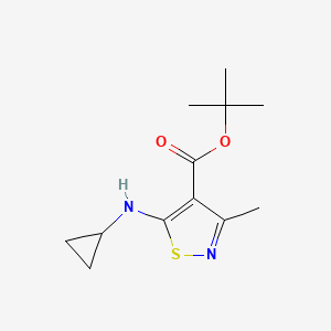B2813722 Tert-butyl 5-(cyclopropylamino)-3-methyl-1,2-thiazole-4-carboxylate CAS No. 2248277-41-8