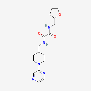 molecular formula C17H25N5O3 B2813724 N-[(oxolan-2-yl)methyl]-N'-{[1-(pyrazin-2-yl)piperidin-4-yl]methyl}ethanediamide CAS No. 1396794-38-9