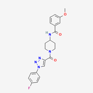 B2813742 N-(1-(1-(4-fluorophenyl)-1H-1,2,3-triazole-4-carbonyl)piperidin-4-yl)-3-methoxybenzamide CAS No. 1251550-44-3