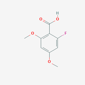 molecular formula C9H9FO4 B2813780 2-Fluoro-4,6-dimethoxybenzoic acid CAS No. 286434-45-5; 434-45-7