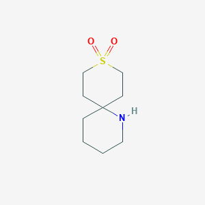 molecular formula C9H17NO2S B2813785 9-Thia-1-azaspiro[5.5]undecane 9,9-dioxide CAS No. 1888919-42-3