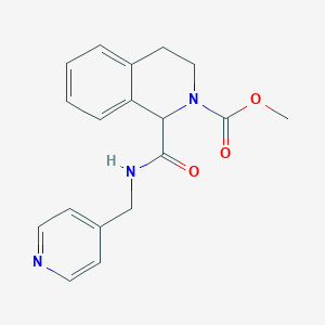 molecular formula C18H19N3O3 B2813806 methyl 1-((pyridin-4-ylmethyl)carbamoyl)-3,4-dihydroisoquinoline-2(1H)-carboxylate CAS No. 1396565-09-5