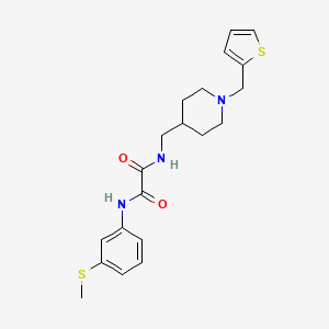 molecular formula C20H25N3O2S2 B2813829 N1-(3-(methylthio)phenyl)-N2-((1-(thiophen-2-ylmethyl)piperidin-4-yl)methyl)oxalamide CAS No. 952981-32-7