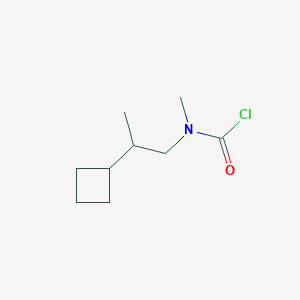 molecular formula C9H16ClNO B2813847 N-(2-Cyclobutylpropyl)-N-methylcarbamoyl chloride CAS No. 2284345-32-8