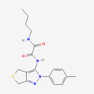 molecular formula C18H22N4O2S B2813854 N-butyl-N'-[2-(4-methylphenyl)-2H,4H,6H-thieno[3,4-c]pyrazol-3-yl]ethanediamide CAS No. 941884-13-5