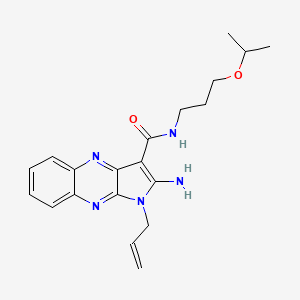 molecular formula C20H25N5O2 B2813861 1-allyl-2-amino-N-(3-isopropoxypropyl)-1H-pyrrolo[2,3-b]quinoxaline-3-carboxamide CAS No. 848917-57-7