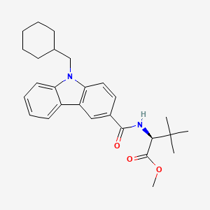 molecular formula C27H34N2O3 B2813863 methyl(S)-2-(9-(cyclohexylmethyl)-9H-carbazole-3-carboxamido)-3,3-dimethylbutanoate CAS No. 2219324-32-8