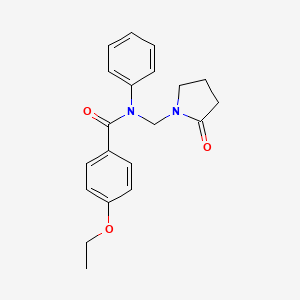 molecular formula C20H22N2O3 B2813875 4-ethoxy-N-[(2-oxopyrrolidin-1-yl)methyl]-N-phenylbenzamide CAS No. 852155-18-1