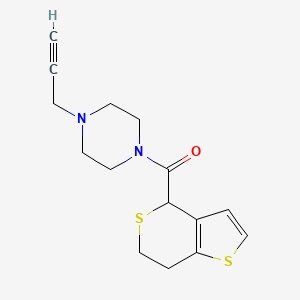 molecular formula C15H18N2OS2 B2813908 1-(prop-2-yn-1-yl)-4-{4H,6H,7H-thieno[3,2-c]thiopyran-4-carbonyl}piperazine CAS No. 1423770-00-6