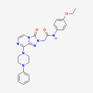 molecular formula C25H27N7O3 B2813912 N-(4-ethoxyphenyl)-2-[3-oxo-8-(4-phenylpiperazin-1-yl)-2H,3H-[1,2,4]triazolo[4,3-a]pyrazin-2-yl]acetamide CAS No. 1251626-71-7