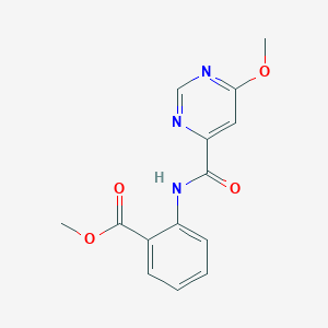 molecular formula C14H13N3O4 B2813964 methyl 2-(6-methoxypyrimidine-4-amido)benzoate CAS No. 2034361-81-2