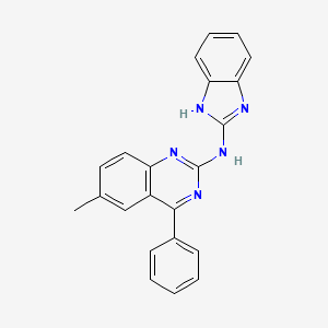 molecular formula C22H17N5 B2813978 N-(1H-1,3-BENZODIAZOL-2-YL)-6-METHYL-4-PHENYLQUINAZOLIN-2-AMINE CAS No. 331988-55-7