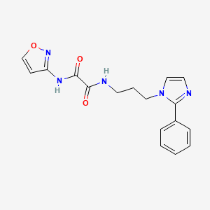 molecular formula C17H17N5O3 B2813993 N'-(1,2-oxazol-3-yl)-N-[3-(2-phenyl-1H-imidazol-1-yl)propyl]ethanediamide CAS No. 1448072-87-4