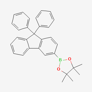 molecular formula C31H29BO2 B2813995 2-(9,9-Diphenyl-9H-fluoren-3-yl)-4,4,5,5-tetramethyl-1,3,2-dioxaborolane CAS No. 1644466-71-6