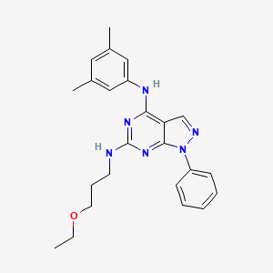 molecular formula C24H28N6O B2814018 N4-(3,5-dimethylphenyl)-N6-(3-ethoxypropyl)-1-phenyl-1H-pyrazolo[3,4-d]pyrimidine-4,6-diamine CAS No. 955305-21-2