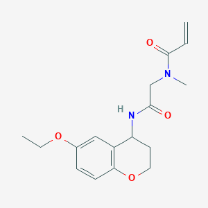 molecular formula C17H22N2O4 B2814027 N-[2-[(6-Ethoxy-3,4-dihydro-2H-chromen-4-yl)amino]-2-oxoethyl]-N-methylprop-2-enamide CAS No. 2201314-22-7