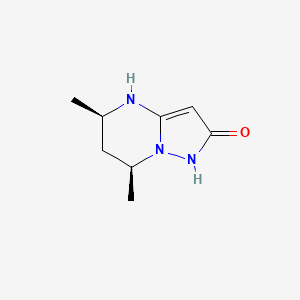 molecular formula C8H13N3O B2814064 rac-(5R,7S)-5,7-dimethyl-1H,2H,4H,5H,6H,7H-pyrazolo[1,5-a]pyrimidin-2-one CAS No. 2413846-61-2
