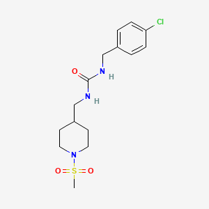 1-(4-Chlorobenzyl)-3-((1-(methylsulfonyl)piperidin-4-yl)methyl)urea