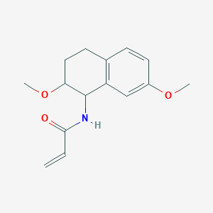 molecular formula C15H19NO3 B2814075 N-(2,7-Dimethoxy-1,2,3,4-tetrahydronaphthalen-1-yl)prop-2-enamide CAS No. 2305448-39-7