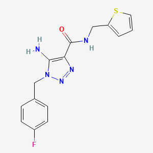 5-amino-1-(4-fluorobenzyl)-N-(thiophen-2-ylmethyl)-1H-1,2,3-triazole-4-carboxamide