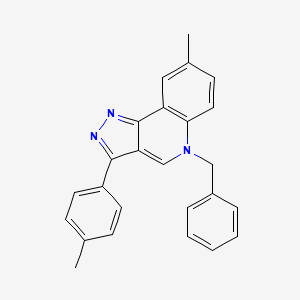 molecular formula C25H21N3 B2814086 5-benzyl-8-methyl-3-(p-tolyl)-5H-pyrazolo[4,3-c]quinoline CAS No. 866348-34-7