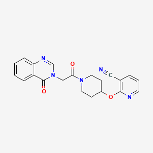 2-((1-(2-(4-oxoquinazolin-3(4H)-yl)acetyl)piperidin-4-yl)oxy)nicotinonitrile