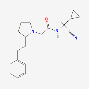 N-(1-cyano-1-cyclopropylethyl)-2-[2-(2-phenylethyl)pyrrolidin-1-yl]acetamide