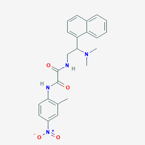 molecular formula C23H24N4O4 B2814123 N-[2-(dimethylamino)-2-(naphthalen-1-yl)ethyl]-N'-(2-methyl-4-nitrophenyl)ethanediamide CAS No. 941996-32-3