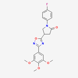 1-(4-Fluorophenyl)-4-(3-(3,4,5-trimethoxyphenyl)-1,2,4-oxadiazol-5-yl)pyrrolidin-2-one