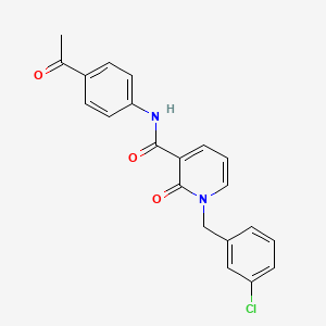 molecular formula C21H17ClN2O3 B2814135 N-(4-acetylphenyl)-1-[(3-chlorophenyl)methyl]-2-oxo-1,2-dihydropyridine-3-carboxamide CAS No. 946331-87-9