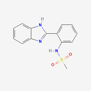 molecular formula C14H13N3O2S B2814171 N-[2-(1H-1,3-BENZODIAZOL-2-YL)PHENYL]METHANESULFONAMIDE CAS No. 461463-72-9