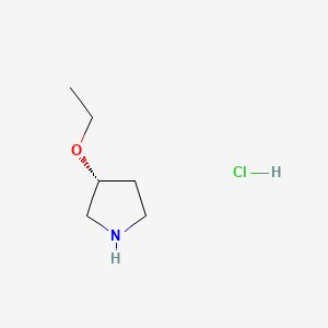 molecular formula C6H14ClNO B2814186 (R)-3-Ethoxy-pyrrolidine hydrochloride CAS No. 1260609-60-6; 164790-65-2