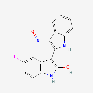 molecular formula C16H10IN3O2 B2814196 5-iodo-Indirubin-3'-monoxime 